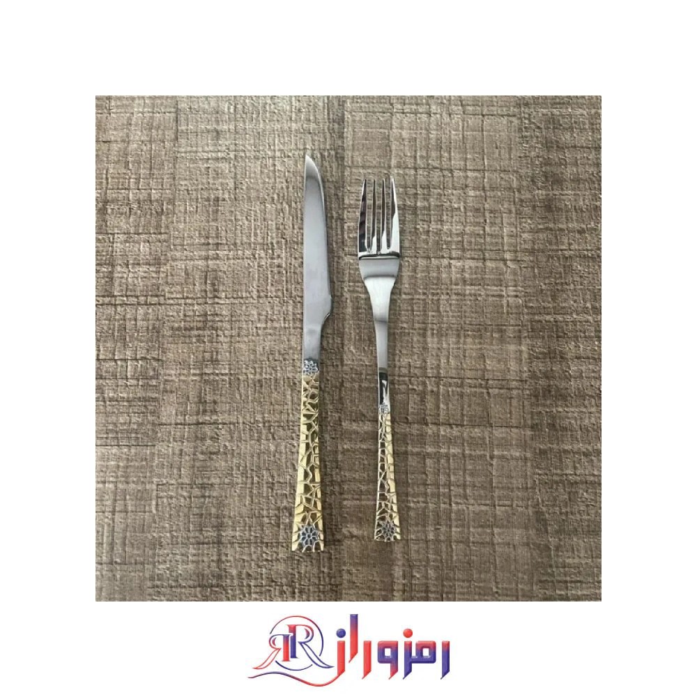 قیمت سرویس قاشق و چنگال 24 و 12 نفره 120 پارچه 5 میل یونیک مدل نیمه طلایی کریستالی